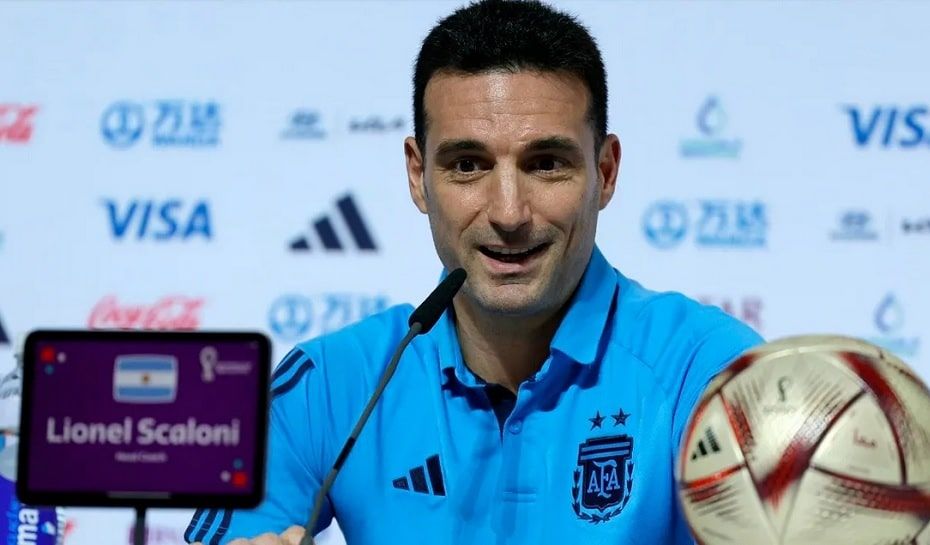 Lionel Scaloni en conferencia de prensa