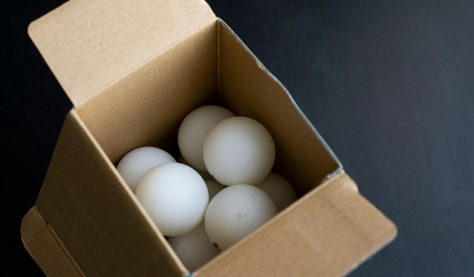 Pelotas en caja