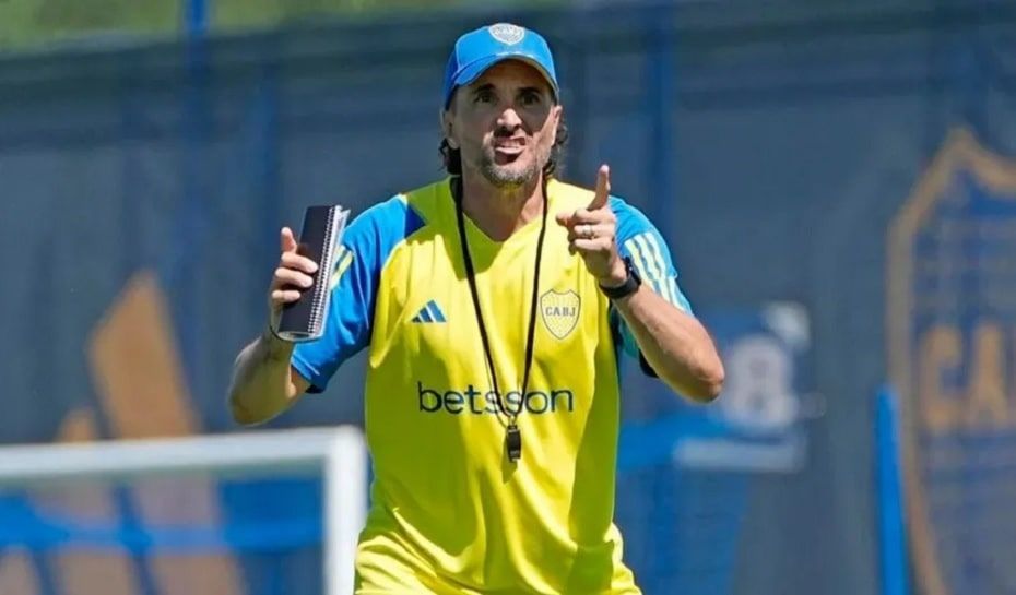 Entrenamiento de Diego Martínez en Boca