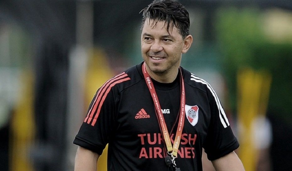 Gallardo en entrenando en River