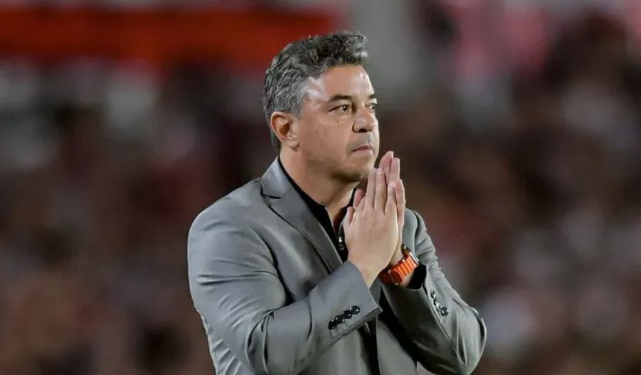 Marcelo Gallardo durante un partido