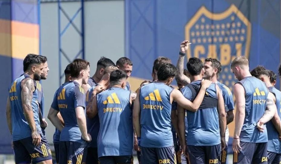 Entrenamiento de Boca con Gago