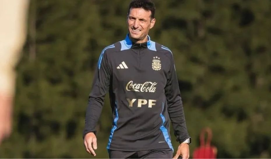 Entrenamiento de la selección Argentina con Scaloni