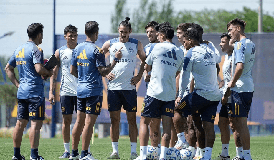 Entrenamiento de Boca con Gago