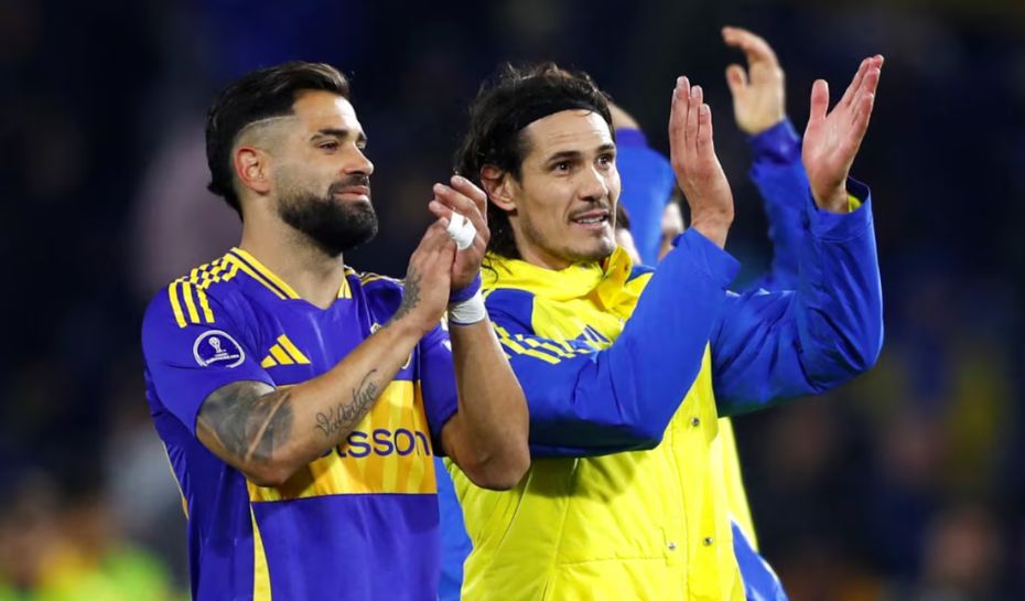Cavani y Gimenez en Boca