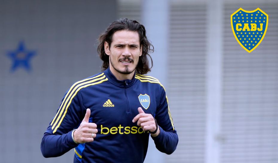Entrenamiento de Cavani en Boca