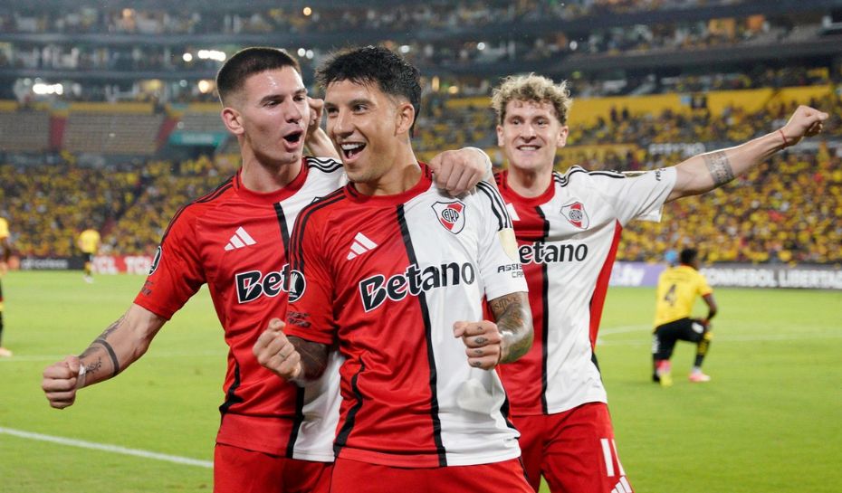 Festejo del triunfo de River