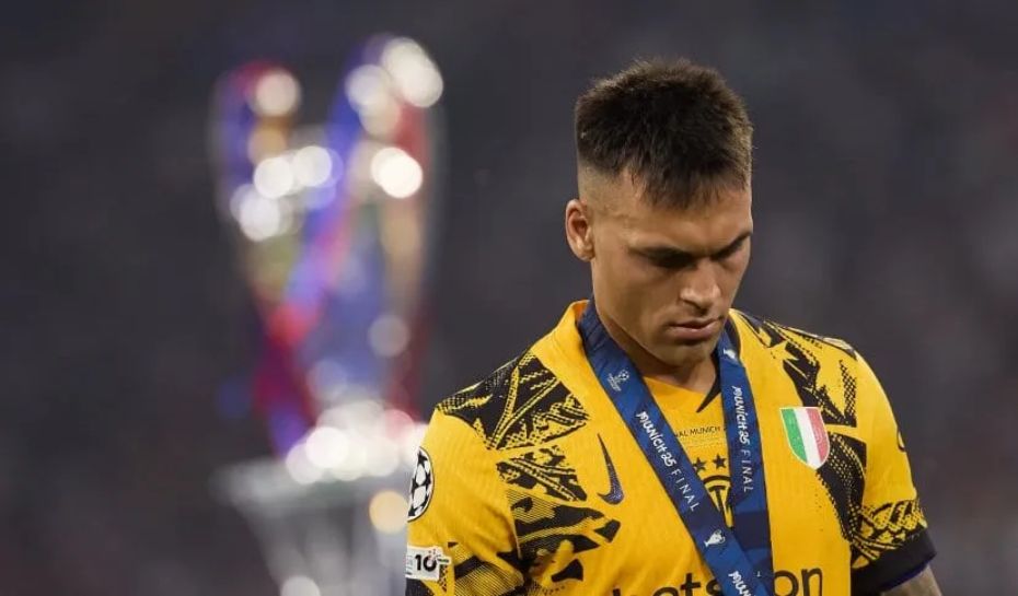 Lautaro Martínez en la derrota del Inter