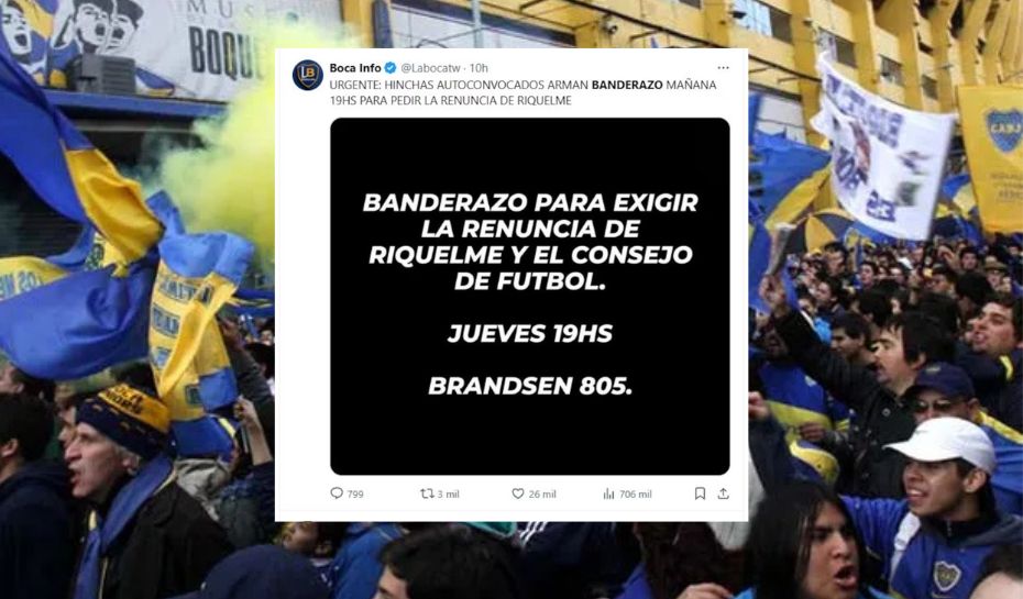Banderazo en contra de la dirigencia de Boca