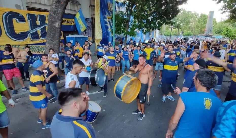 Hinchas de Boca en la calle