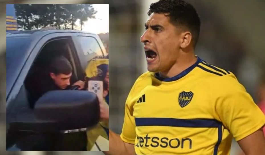 Merentiel firmando autógrafos a los hinchas