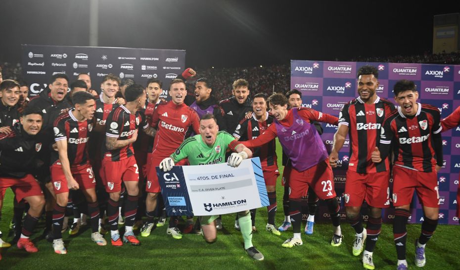 Festejo de River por el pase a cuartos de la Copa Argentina 2024