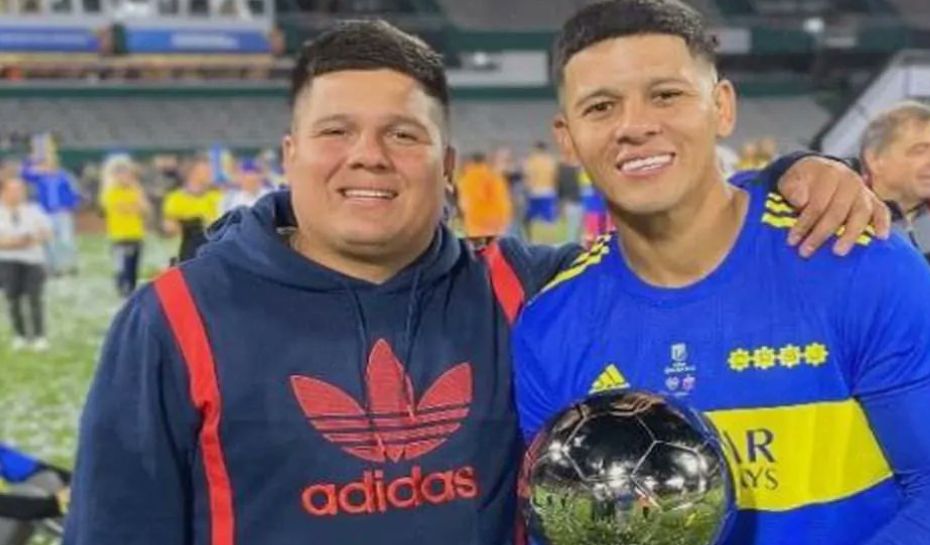 Marcos Rojo y su hermano en Boca