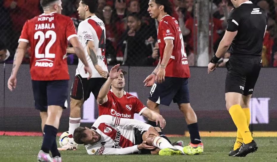 Pezzella lesionado en River