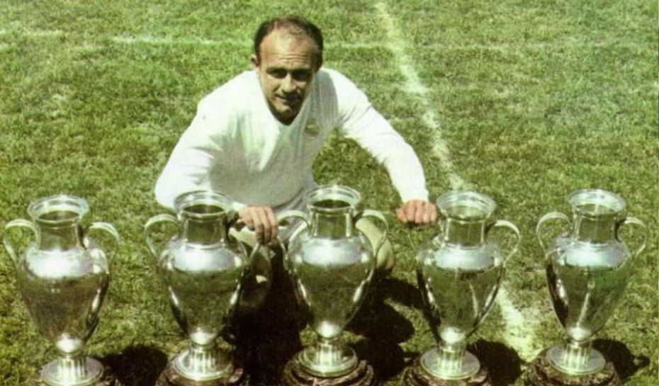 Di Stefano con las Champions Leagues ganadas