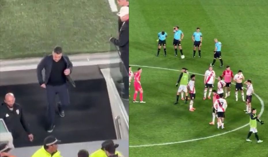 Gallardo se retiró del Monumental sin esperar a sus jugadores