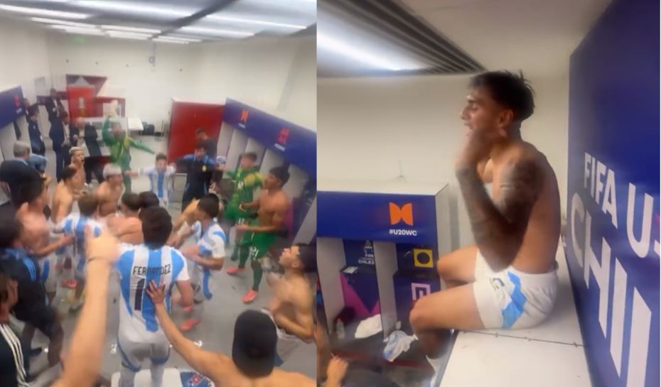 Festejo del seleccionado Sub 20