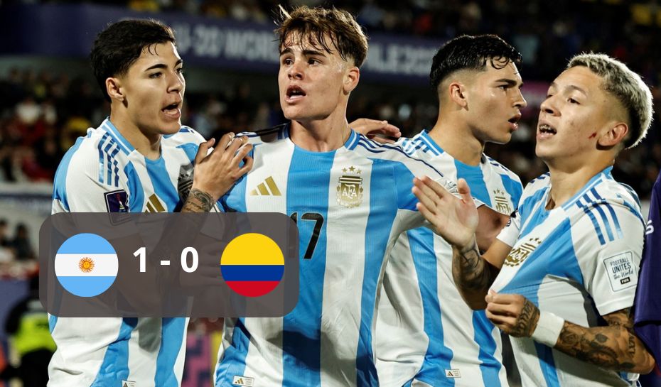 Triunfo de Argentina Sub 20 frente a Colombia en el Mundial 2025