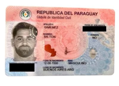 El documento de Milton Giménez en Paraguay