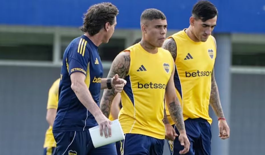 Úbeda con Ayrton Costa en los entrenamientos