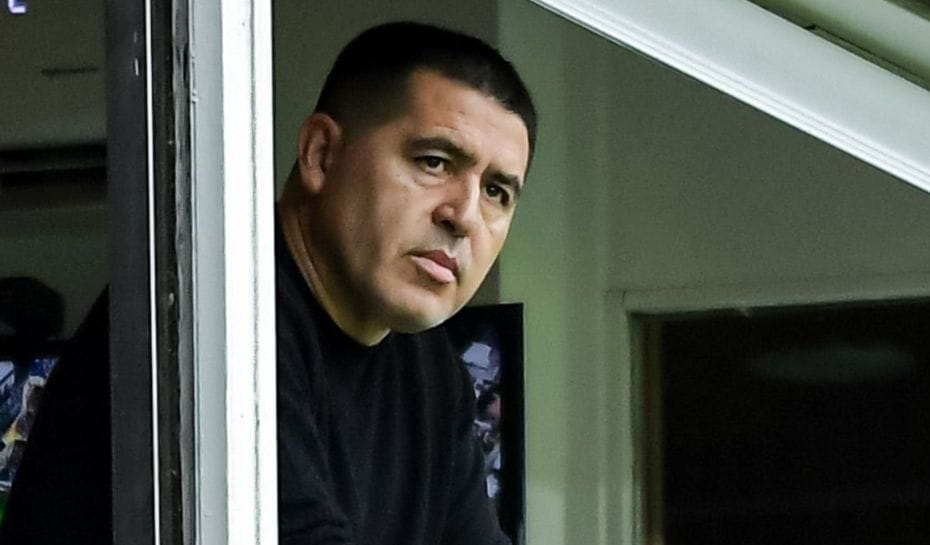Riquelme desde el palco de Boca
