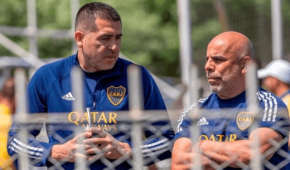 Riquelme y Chico Serna juntos en Boca