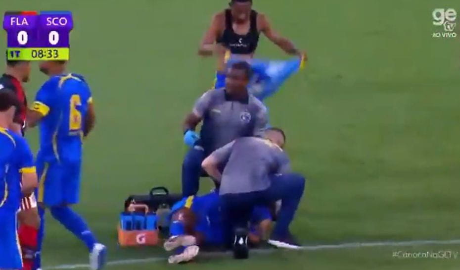 Un jugador convulsionó ante Flamengo en Brasil