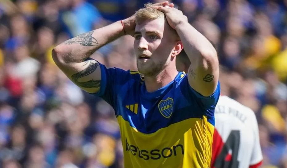 Valentini jugando para Boca