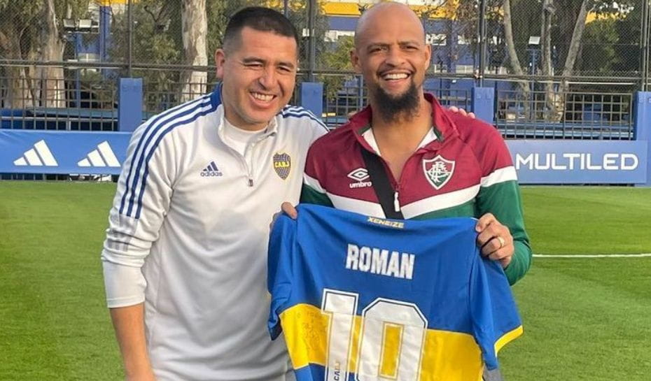Felipe Melo con Riquelme