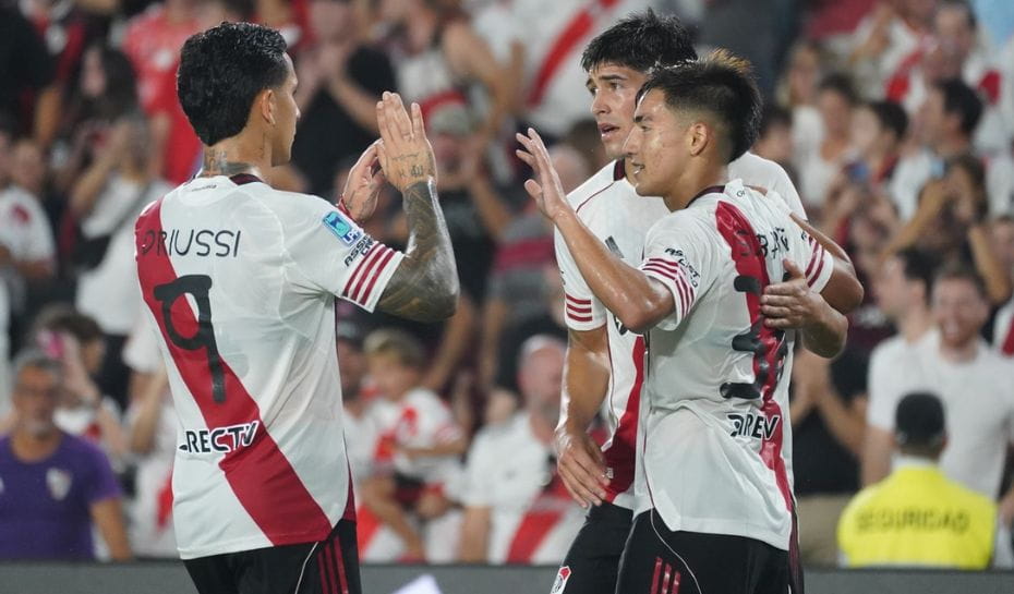 Festejo de River en el Monumental (Foto: Marcelo Carroll)