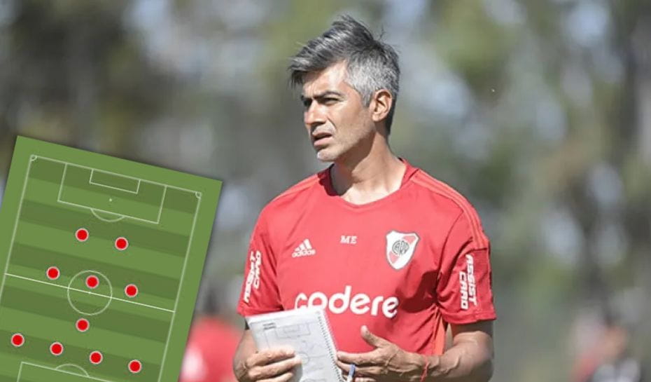 Formación de Marcelo Escudero para River
