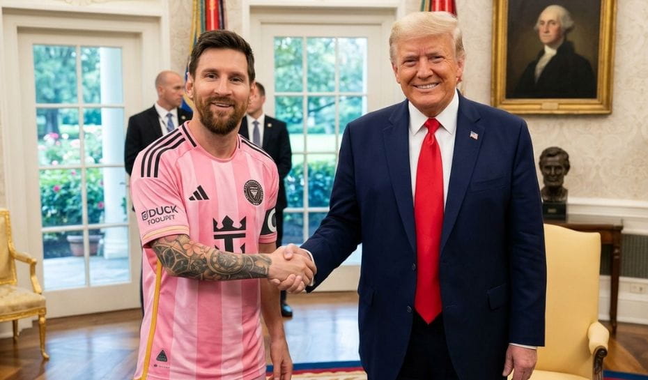 Messi y Donald Trump juntos en Casa Blanca