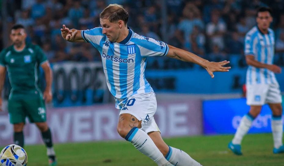 Miljevic jugando un partido con Racing