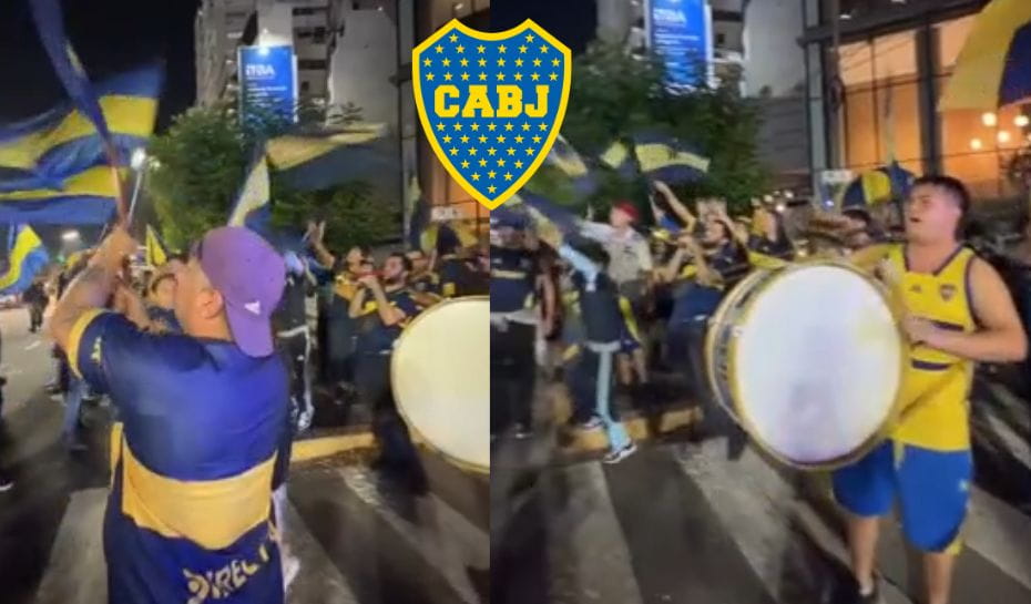 Banderazo de hinchas de Boca en Nuñez