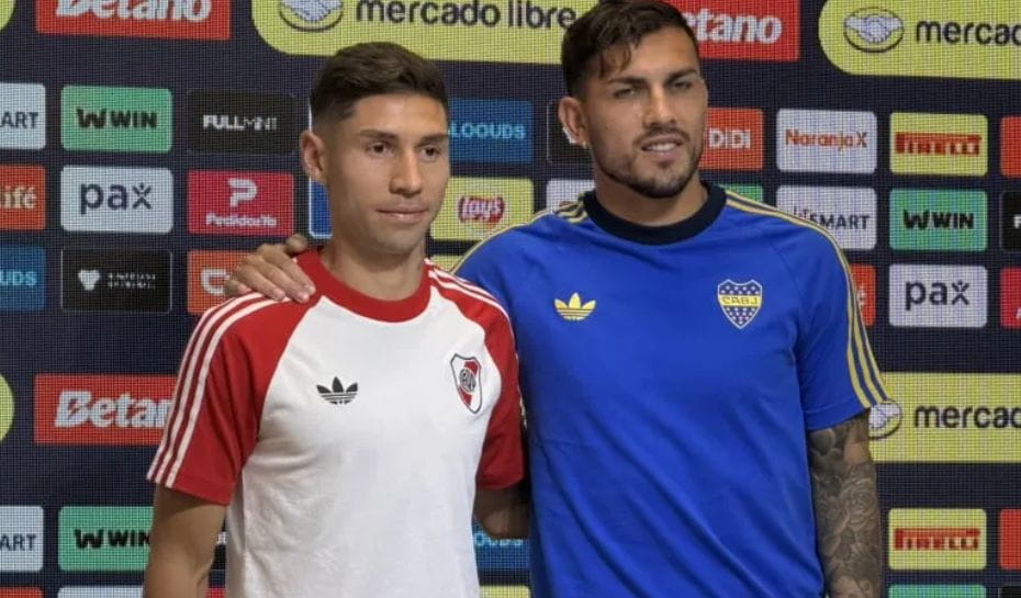 Montiel y Paredes juntos en la previa del Superclásico