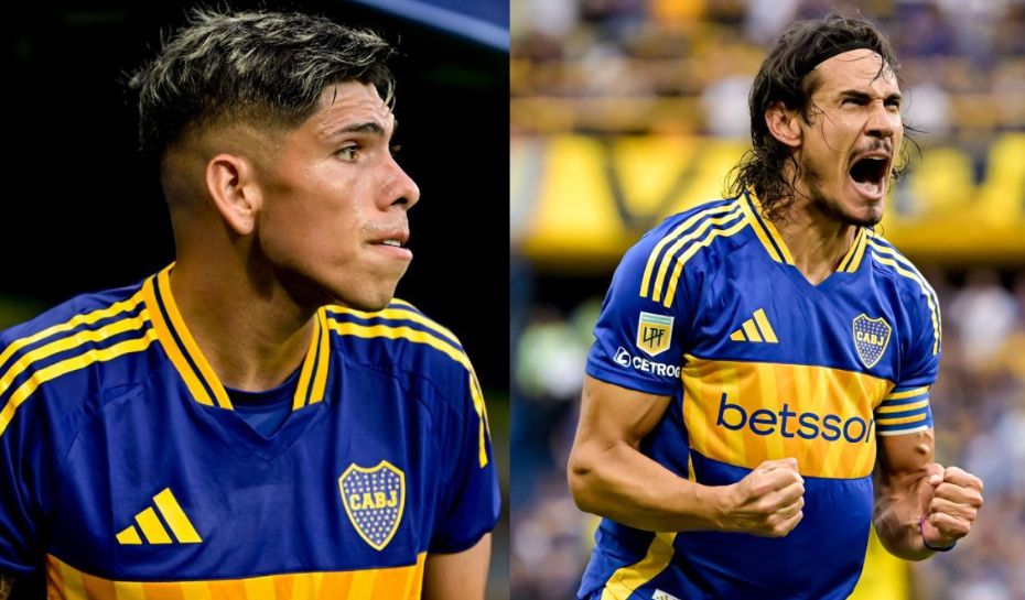 Palacios y Cavani en Boca