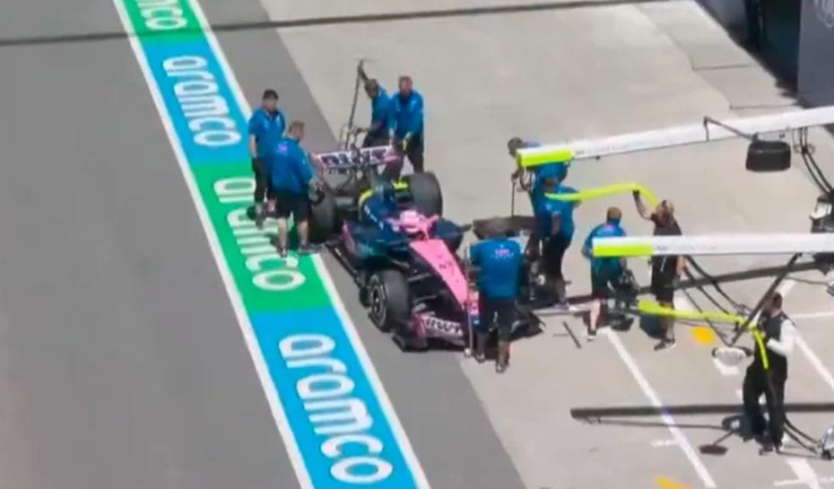 Colapinto se detuvo a los 3 minutos de la FP1 del GP de Canadá (Foto: Bolavip)
