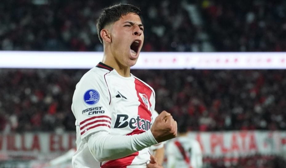 Lautaro Pereyra festejando gol con River (Foto: Juano Tesone - CLARIN)