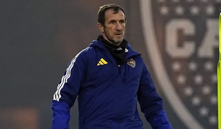 Arruabarrena en la práctica de Boca (Foto: TyC Sports)