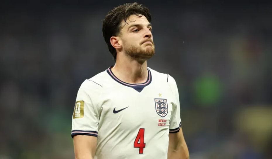 Declan Rice jugando para la selección inglesa (Foto: Getty Images)