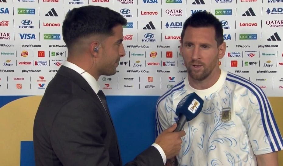 Entrevista a Messi post triunfo con Inglaterra (Foto: TyC Sports)