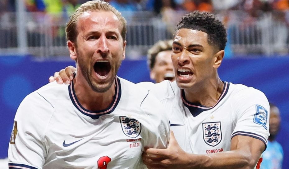 Kane y Bellingham festejando pase cuartos de final del Mundial 2026 (Foto: AP Photo/Butch Dill)