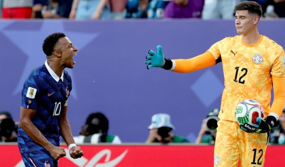Mbappe festejó de penal frente a Paraguay por el Mundial 2026 (Foto: EFE)