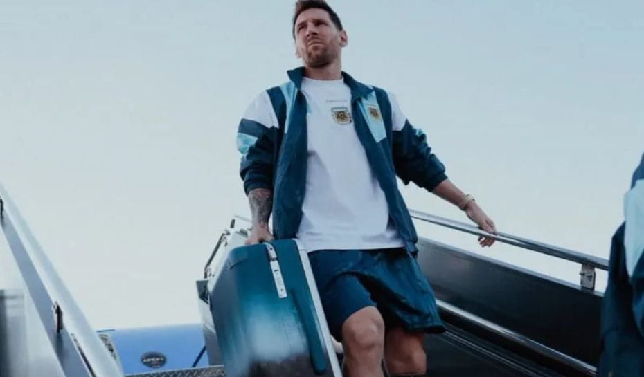Messi viajando con la Selección (Foto: @Argentina)