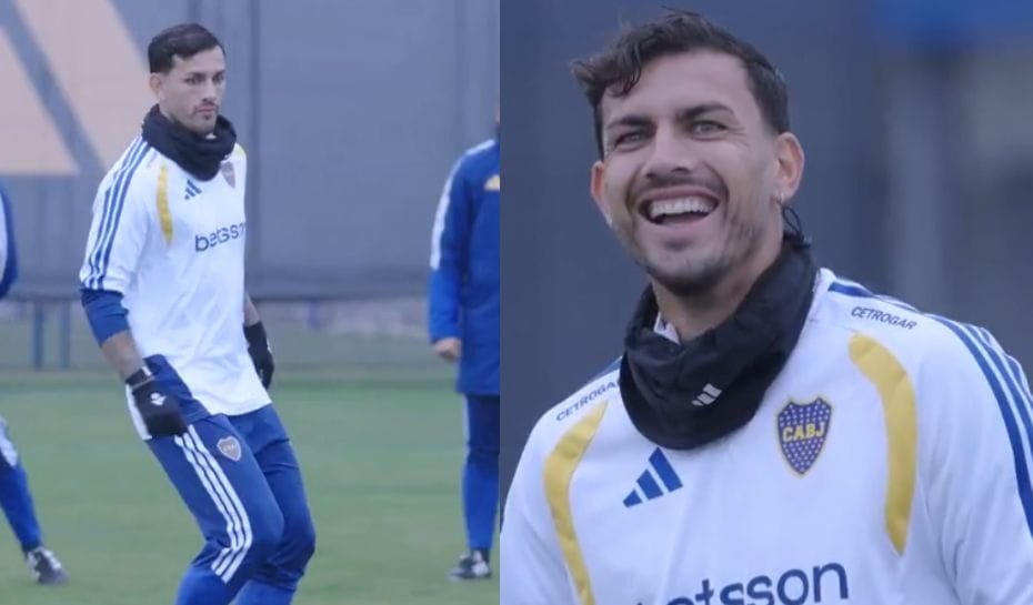 Paredes volvió a entrenar con Boca después del Mundial 2026 (Foto: TyC Sports)