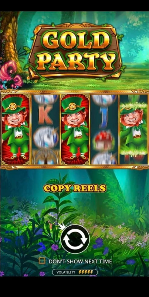 Captura de pantalla del tragamoneda Gold party