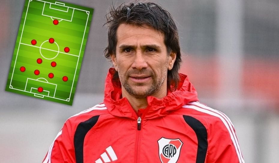 La formación de Ponzio para River (Foto: Prensa River)