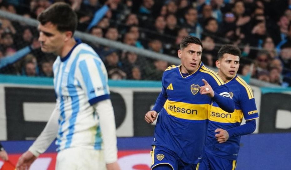 Merentiel marcó frente a Racing (Foto: Marcelo Carroll - Clarín)