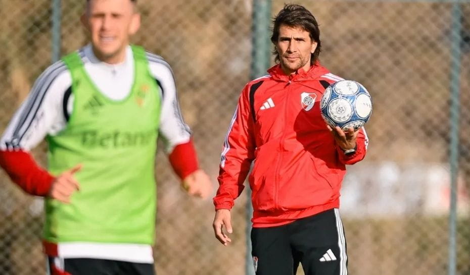 Ponzio en el entrenamiento de River como DT (Foto: CARP)