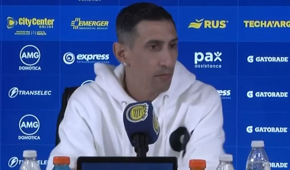 Di Maria en conferencia de prensa con R. Central (Foto: TyC Sports)